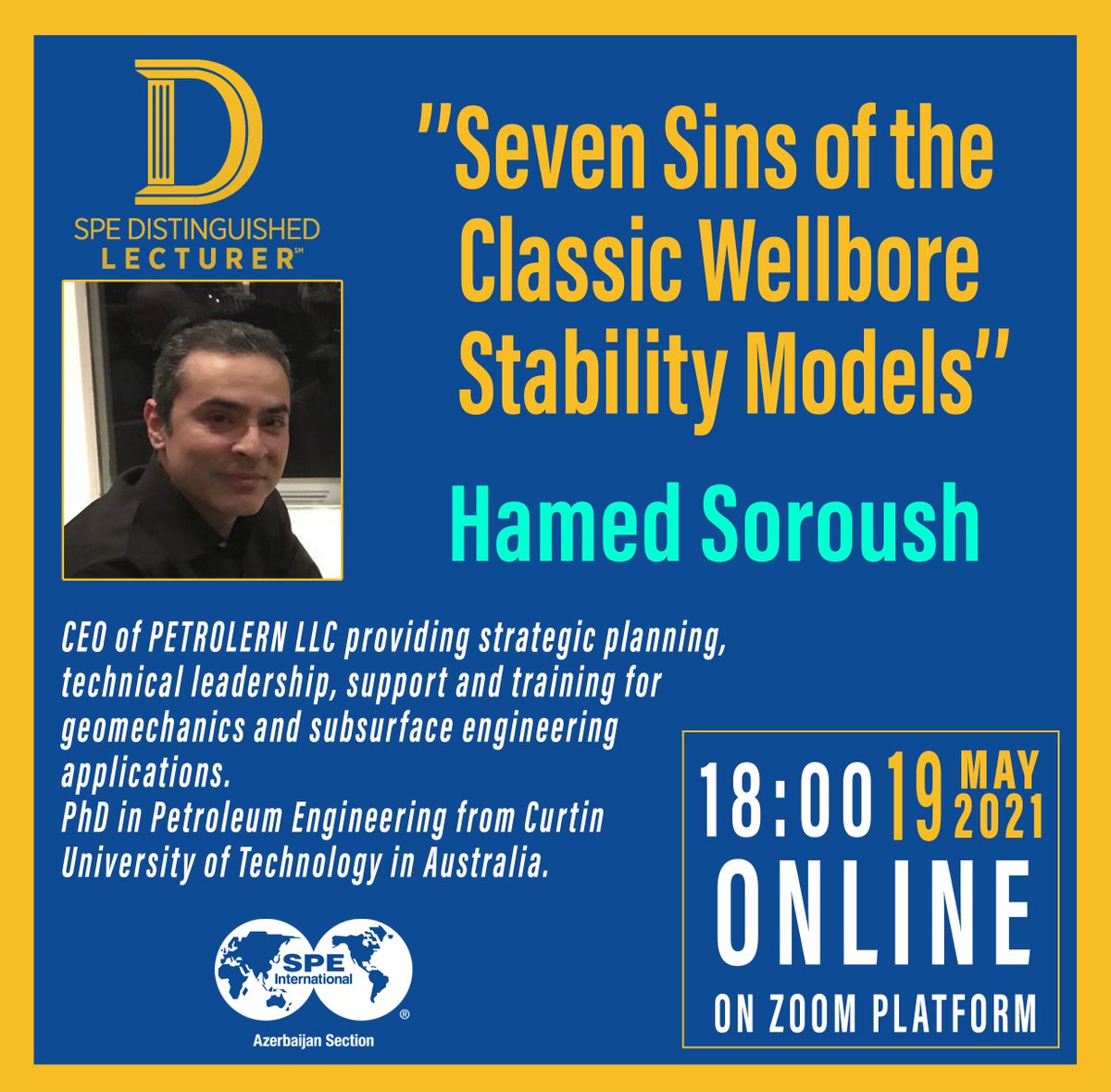 Dear All!
You are invited to a "Seven Sins of the Traditional Wellbore Stability Models" online session by Hamed Soroush.
Date: 19 May
Time: 18:00
Register now: lnkd.in/dZZppVr
#oil #oilandgas #engineering #drilling