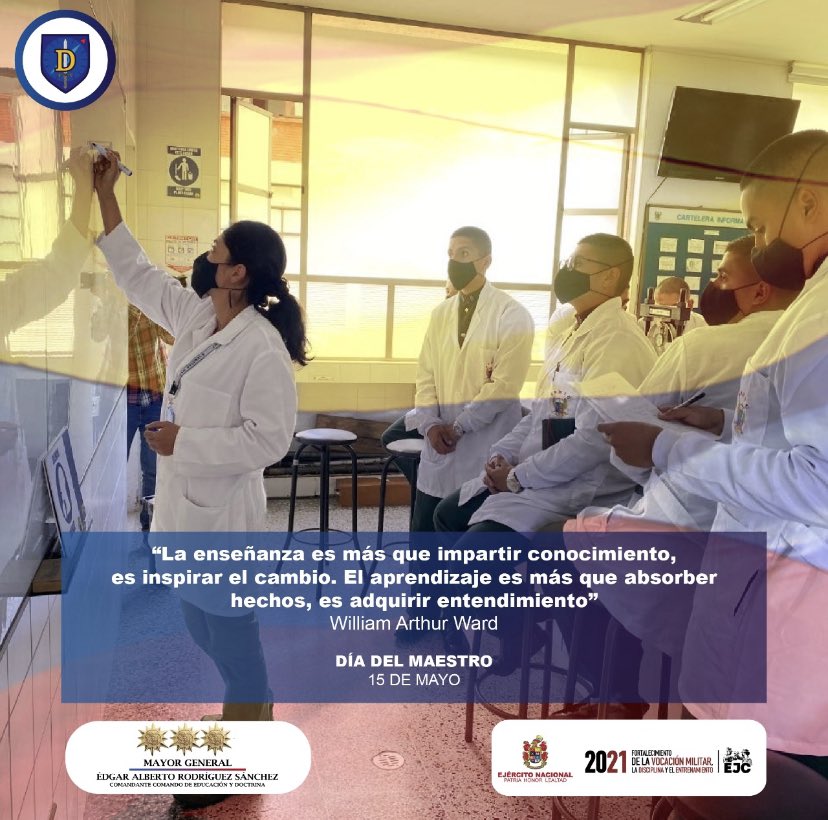ejercito_cedoc's tweet photo. El Comando de Educación y Doctrina del @COL_EJERCITO exalta la loable labor que realizan los profesores militares y docentes de las escuelas de formación,capacitación, instrucción, entrenamiento y reeentrenamiento.
#DíaDelProfesor https://t.co/t4IaQCkRHk