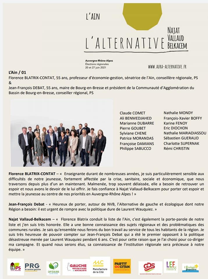 FedePS01's tweet photo. Une liste à l’image de la diversité de notre département et de ses atouts. 
ANCRAGE : nos candidats sont ancrés dans la réalité de notre Département. Là où ils sont élus, ils sont reconnus comme actifs, efficaces, au service de tous https://t.co/Nhi9oufBvF