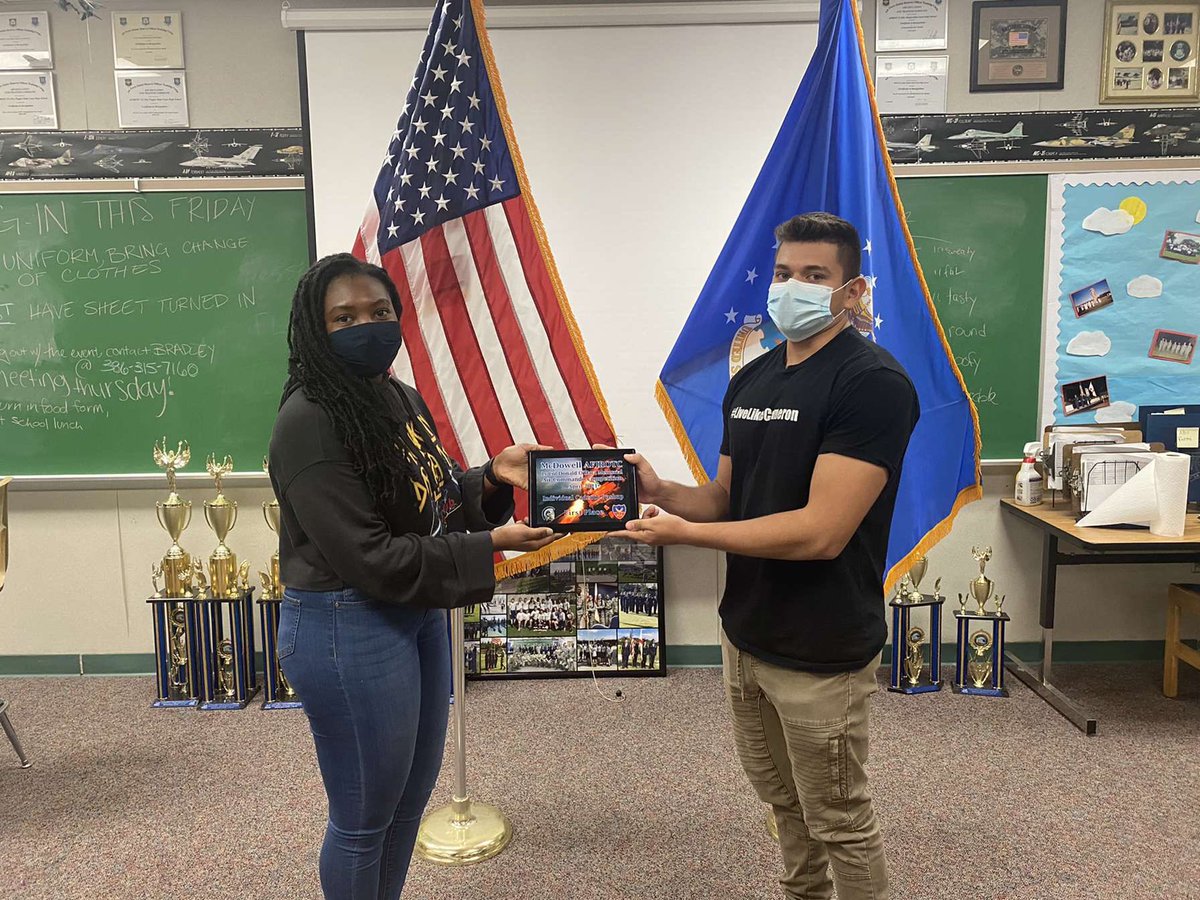 Another win for our raiders! Cadet Major Cooper got first place in most amount of cadence push-ups in our Mcdowell virtual comp. Congratulations!