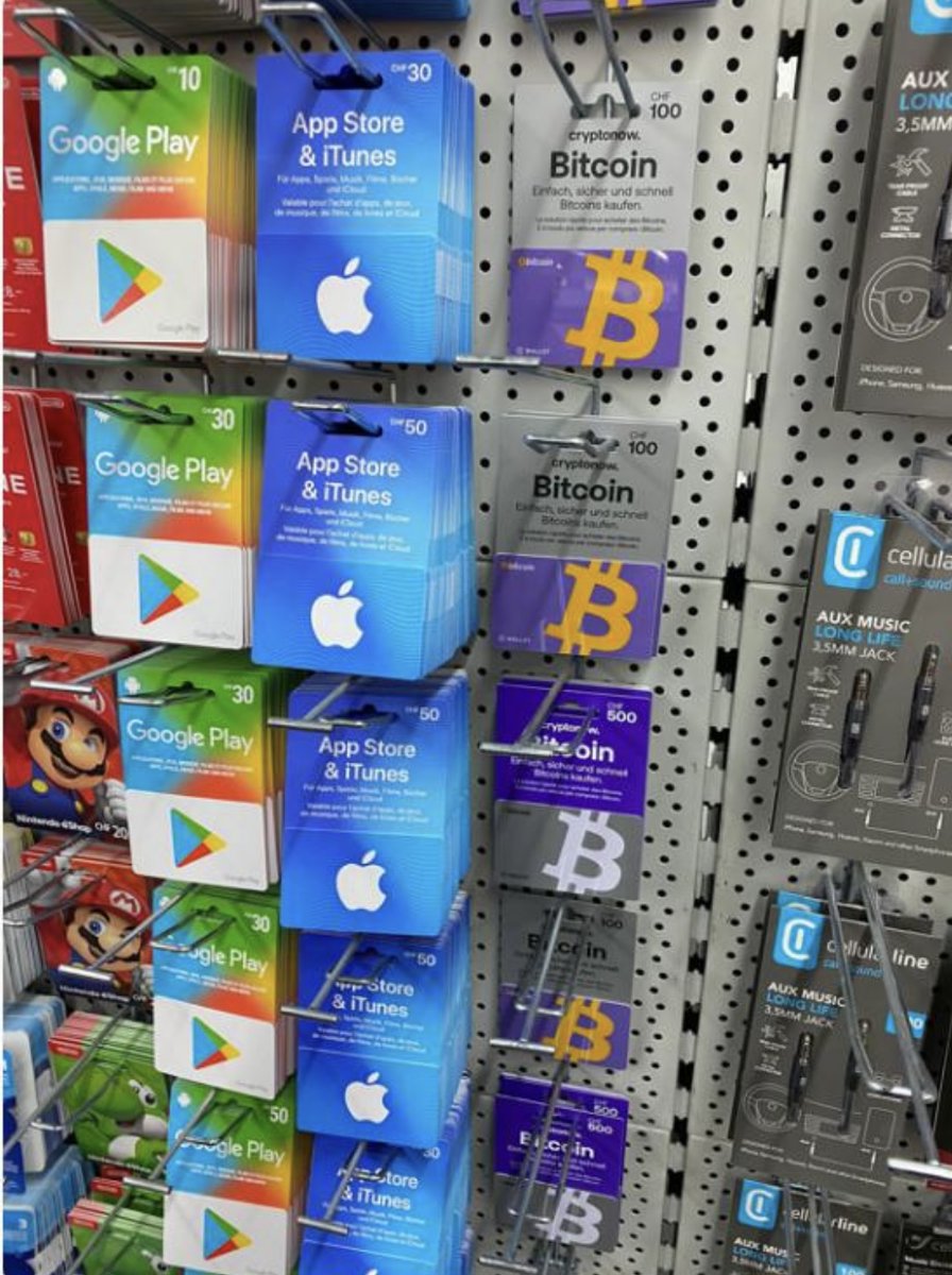 Google Play, iTunes or #Bitcoin? The #WINNER is Bitcoin 😅 Cryptonow Voucher Cards powered by #cryptonow. Made in #Switzerland🇨🇭♥️