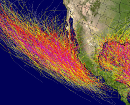 NHC_TAFB's tweet photo. The 2021 East Pacific Hurricane Season has started! The basin averages 15 named systems, with 9 hurricanes. Four of those are major hurricanes. Mariners, check our Tropical Weather Outlook for the Pacific at https://t.co/ZfneoLEOD7, and now the Atlantic at https://t.co/yCEkXL9nEK https://t.co/voZV7WxPy1