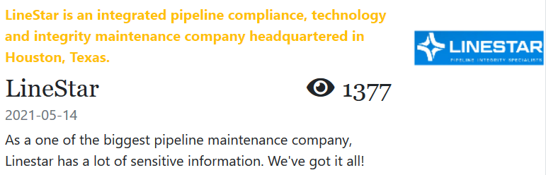 Manu_De_Lucia's tweet photo. Lately '#pipeline' and '#ransomware' are words to be kept an eye on :) #XingLocker #Xing claims to have locked #LineStar and to have acquired a large amount of sensitive data. https://t.co/Y6xPk8q2fX