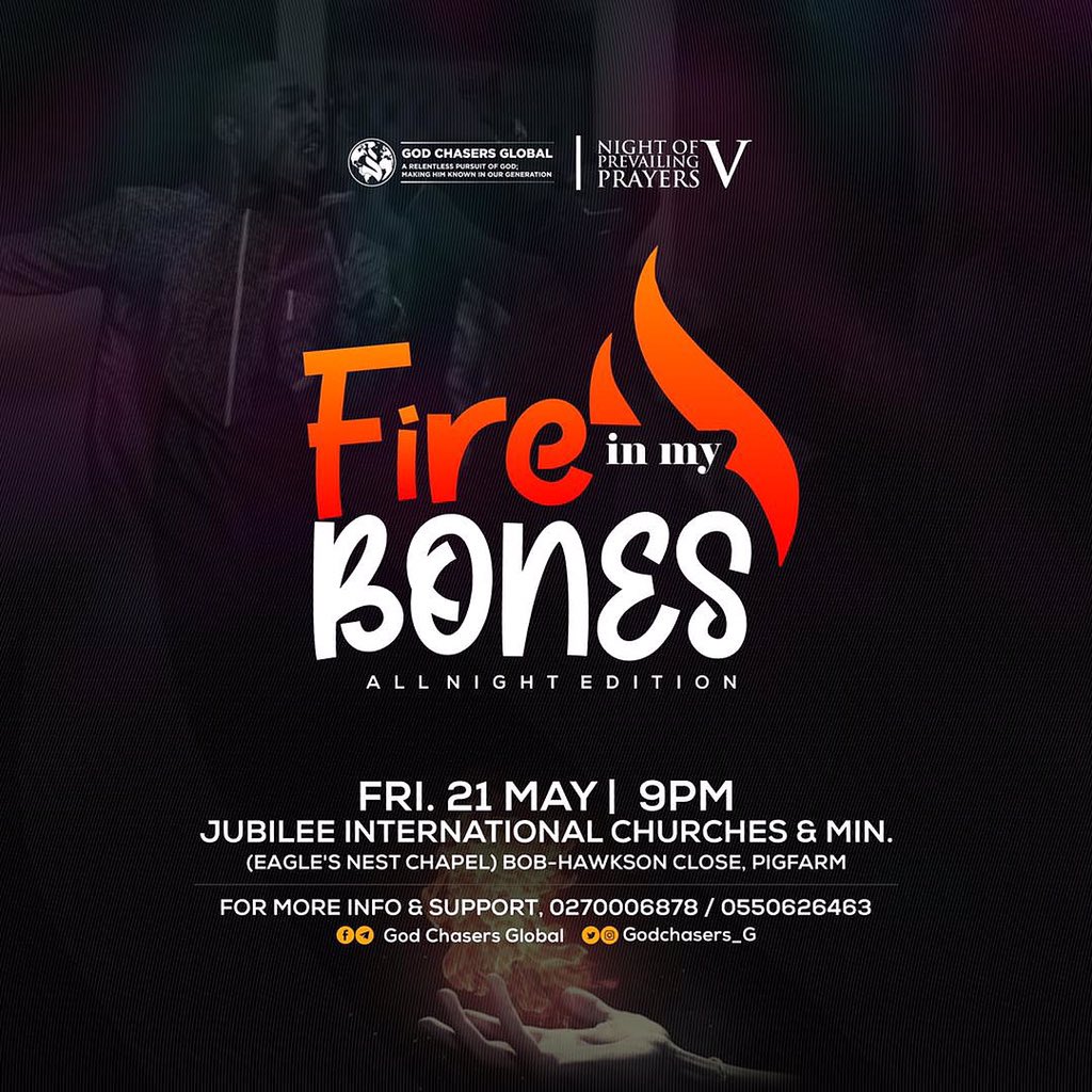 GodChasers_G's tweet photo. FIRE IN MY BONESSSS!!!!!🔥🔥🔥🔥🔥🔥

7 days to go!!!!!!!!! Have you registered???? 

You don't wanna miss this NIGHT OF THE HOLY GHOST!

#NOPPV 
#FireInMyBones🔥 https://t.co/CLFLnuNkL1