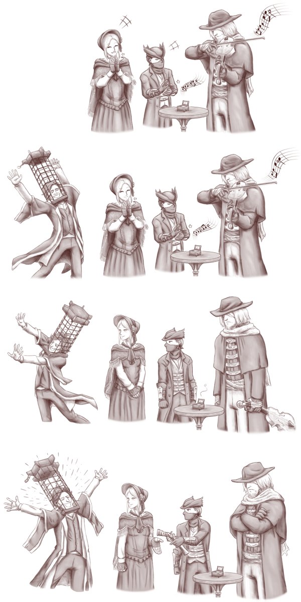 chang_draws's tweet photo. Not everyone is invited to the Music Box Party #Bloodborne https://t.co/R3wZJkGIE2