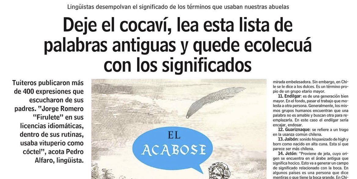 edu_castillo's tweet photo. Tuiteros publicaron más de 400 expresiones del año del queso y hoy en LUN vienen algunas. Me encanta #PichoCaluga, #Cocaví, #Ecolecuá, #Embelco y por supuesto #Vituperio ! https://t.co/UZc4xtA6tG