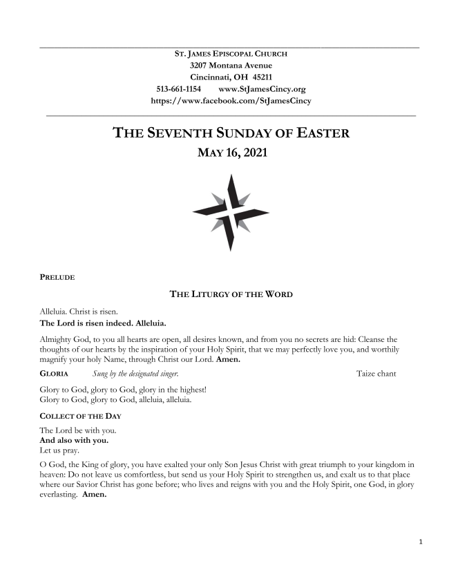 StJamesCincy's tweet photo. Sunday, May 16 Eucharist Sign-up https://t.co/I480WErSsq https://t.co/5O3ibt5I8W