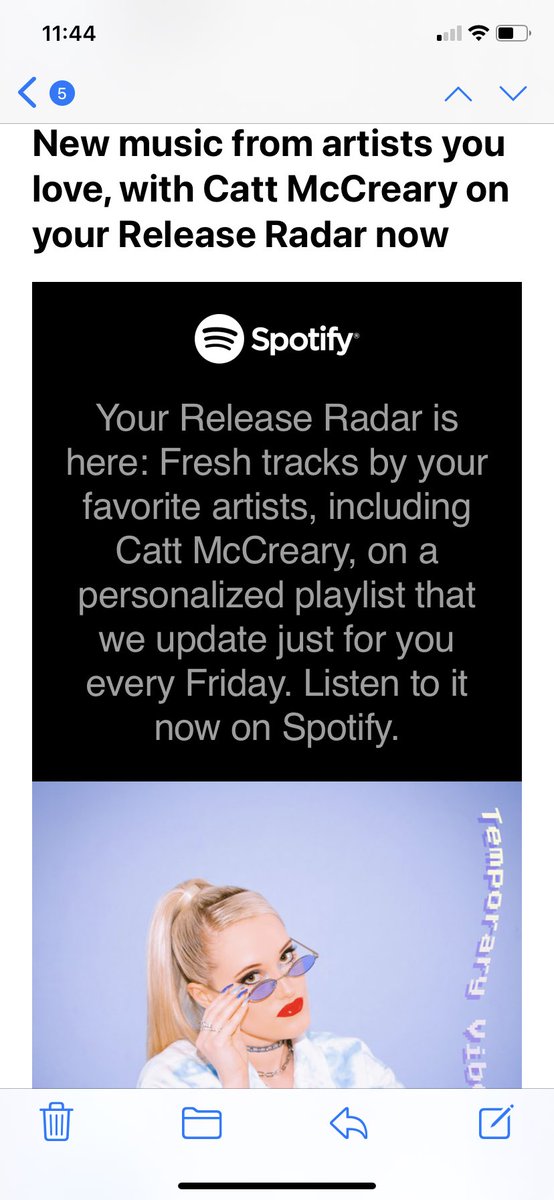 SteveKubota's tweet photo. Got this email reminding me to catch rising star @CattMcCreary! #TemporaryVibe 💗💫⭐️🎶🎵🎸 @LoriMoreno @MiniWineGirl @LisaRivera2207 @CaraMiaSG @JeremyPalmer7 @simplysallyh @JaiManny @forkmespoonme @Constan70997526 @DivaVinophile @Jessicasquared9 @magee333 @suziday123 https://t.co/gCU8sv8IOc