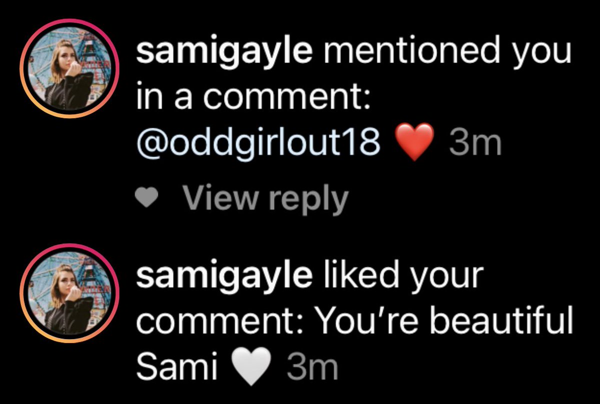 When @SamiGayle liked my comment mentioned me 🥳🤍