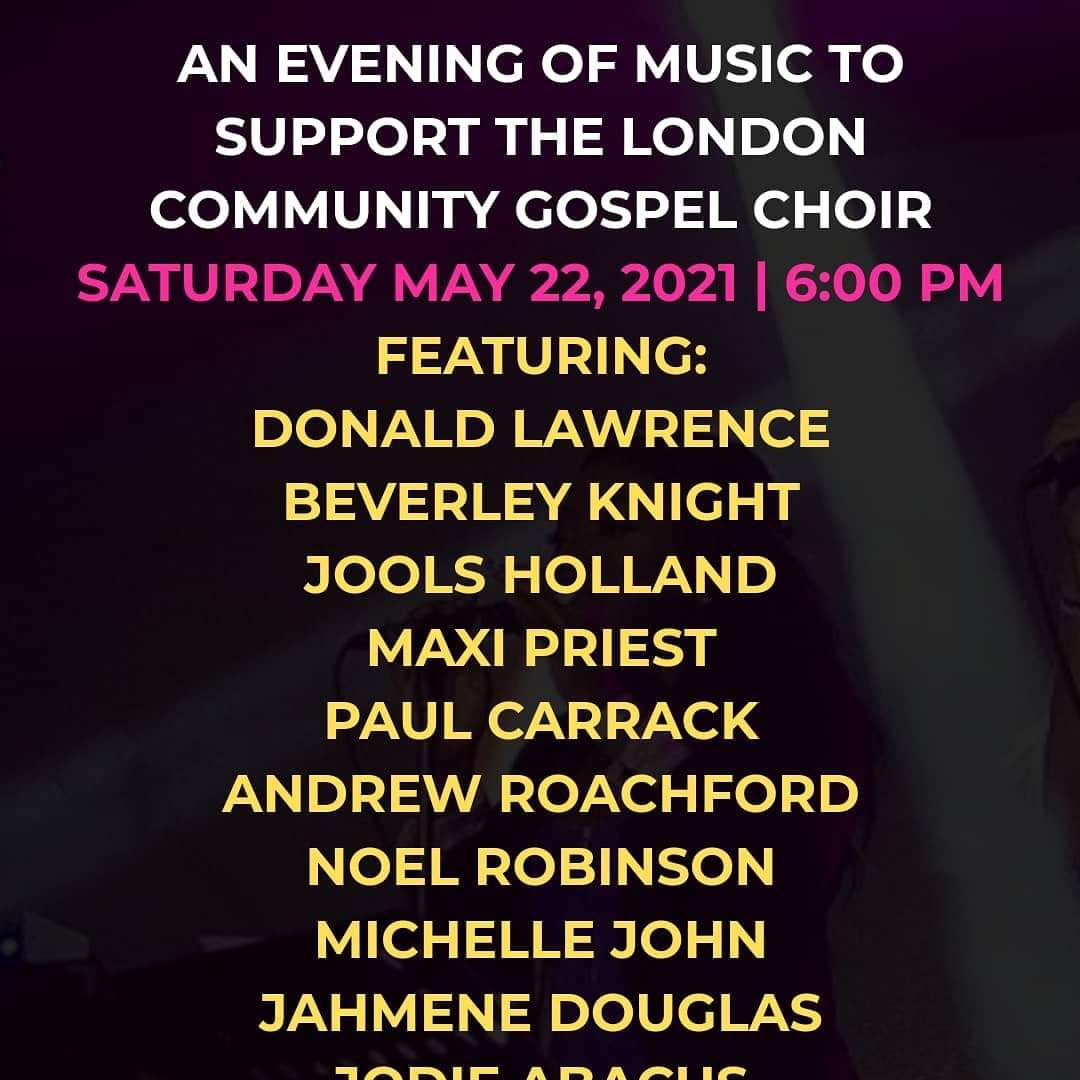 GOSPELmusicIRL's tweet photo. Join me this Saturday on SOP 8pm -10pm @spiritradioire its #GospelchoirMay on the show and I got @BazilMeade founder of @LondonGospel Community Gospel Choir to fill us in on the #savelcgc concert and Mary O'Brien from @LimerickGospelC as choirs make a return. https://t.co/PPzKKVAxmL