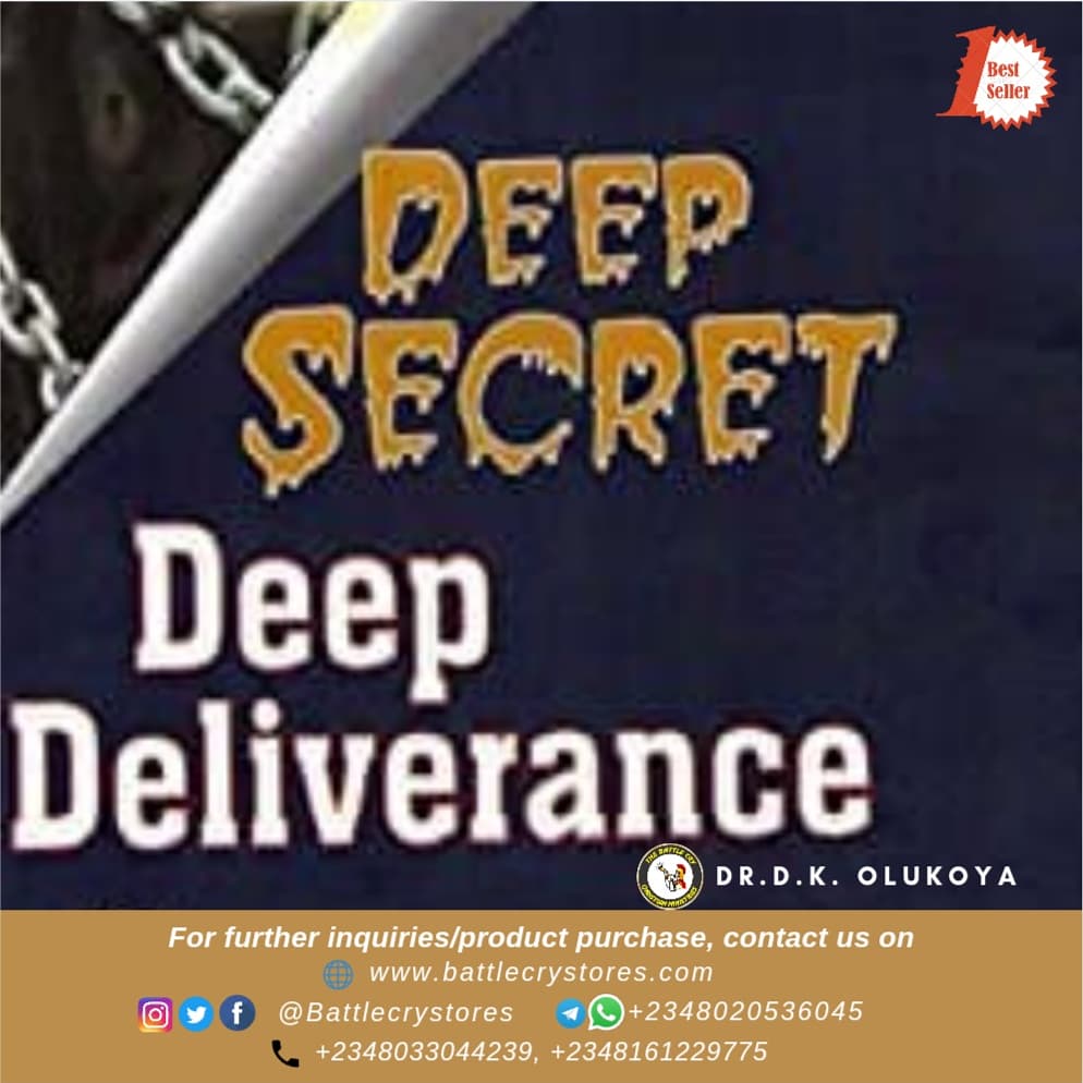 BOOK TITLE: Deep Secret Deep Deliverance

₦250.00

CLICK THE LINK TO ORDER ONLINE
battlecrystores.com/product/deep-s…
MAKE A QUICK CONTACT
WhatsApp/Telegram: +234 802 053 6045
📞Call/SMS: 08033044239, 08161229775
🌐 battlecrystores.com

FB/TW/IG👉 @battlecrystore
 #MFM #MFMWorldWide