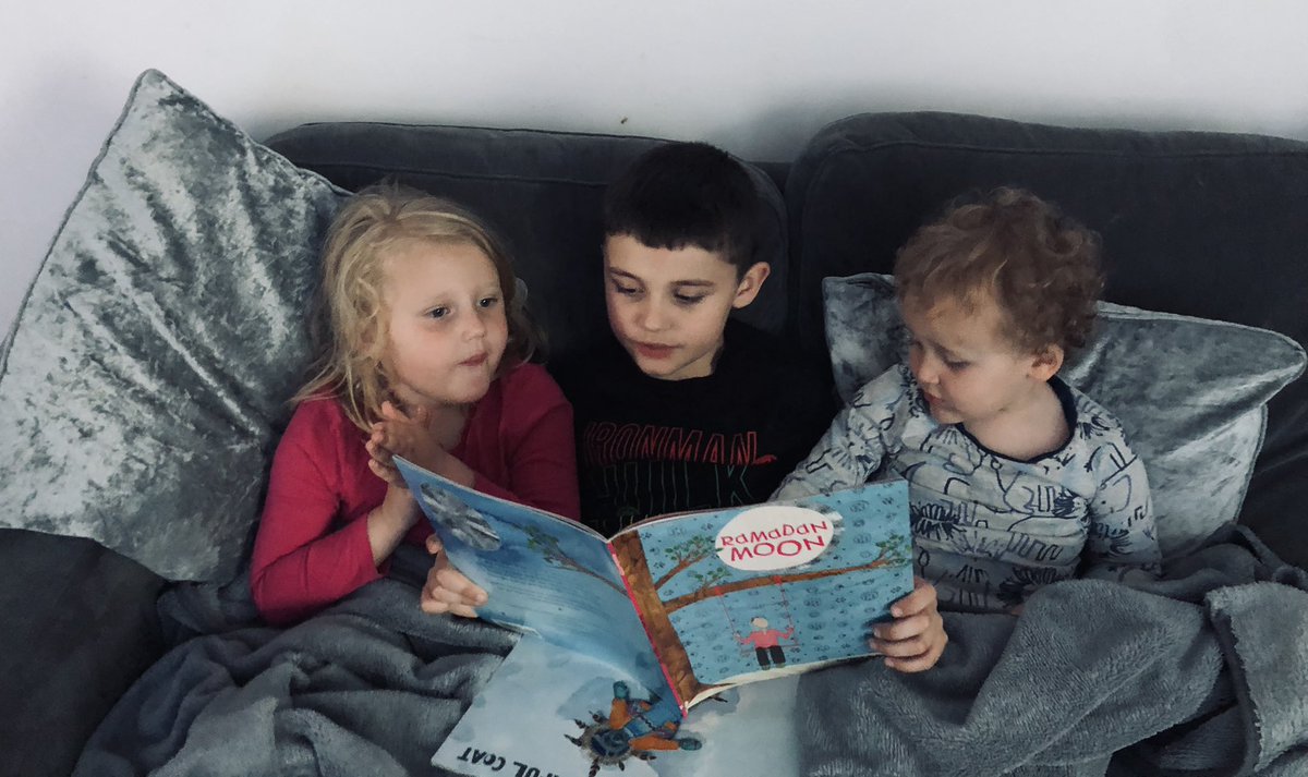 EmilyWogan's tweet photo. @MissC73142296 logan was super excited to receive the ‘bedtime book box” this week! 🤩📚 
He’s shared the books and all the treats with his brother and sister last night and again tonight! 🥰 
@GilberdykeRocks https://t.co/yTrHkHOCnC