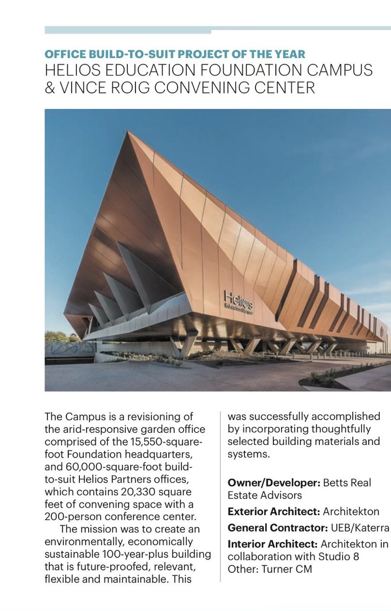 StevenBetts's tweet image. Thanks NAIOP. I couldn’t be prouder that friends at Helios Foundation gave me the opportunity to deliver for them this iconic architecture and community asset for the benefit of many generations. It would not have happened but for John Kane, Architekton, and Jeff Turner, TurnerCM