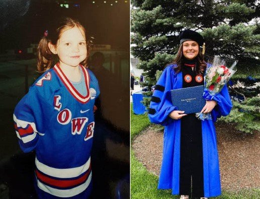 rhawk64's tweet photo. From little @RiverHawkHockey fan in 2001 to @UMassLowell @UML_ZCHS Doctor of Physical Therapy, Class of 2021. #UML2021 #unitedinblue #umlhockey #riverhawks https://t.co/xxJgXEI94W