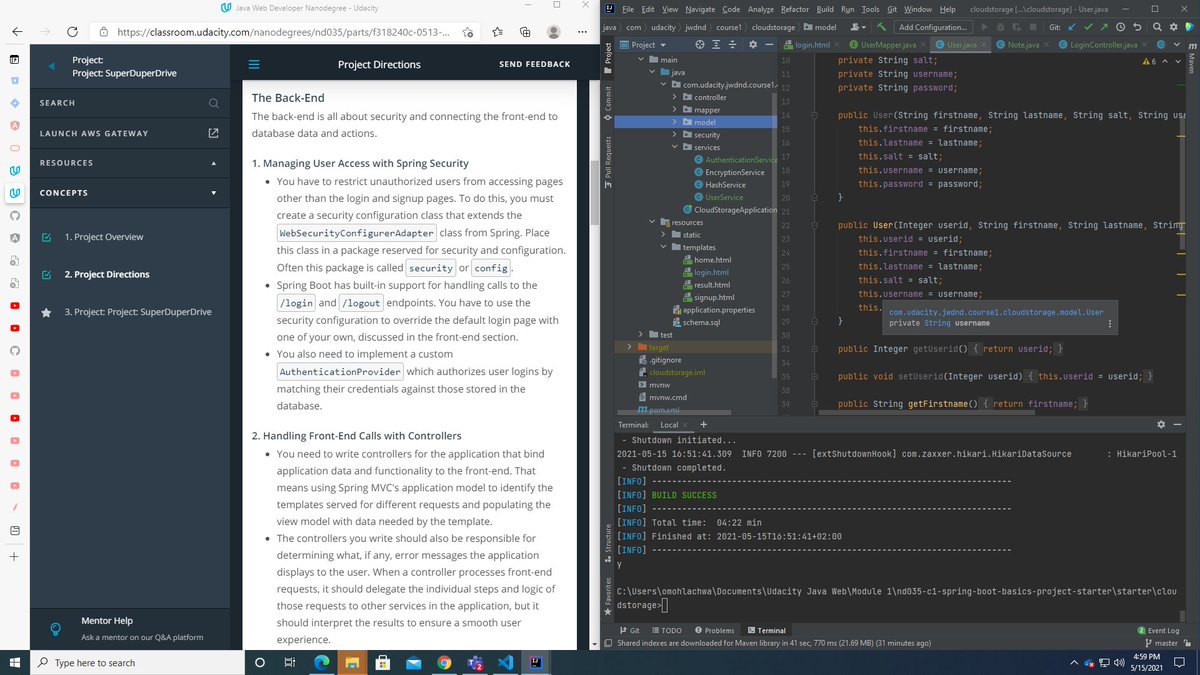 ToastDaVinci's tweet image. project SuperDuperDrive  done.  
#Udacity #JavaWeb #Springboot 
that will bring a total of 3 certifications since 2021 😍😍, loving the progress. did I mention all this while I'm pursuing MSc 
DevOps next