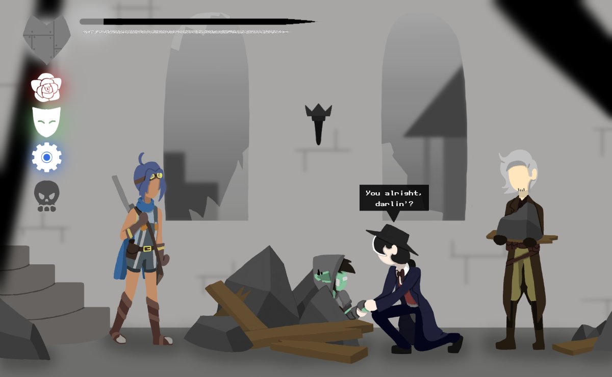 TrulyBoom1's tweet photo. From the Ashes
Characters:
Maria - @YaoAPow 
Ryza - @ThirdEyeKind_ 
Rose - Yours Truly
Matthias - Omni
#ArtistOnTwitter #dnd #dnd5e #dndcharacter #dndart #art #drawing #illustration #ibispaint https://t.co/NNp2ab2OUt