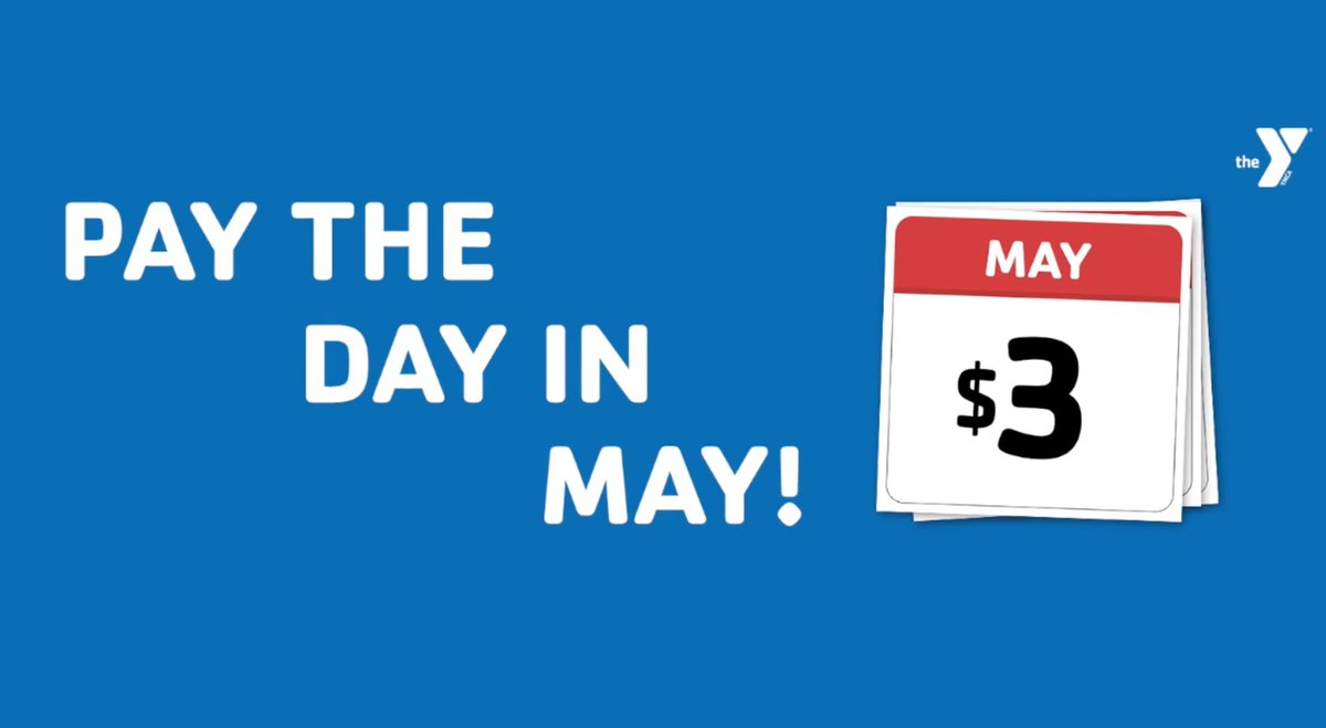 Today is the last day of Pay the Day in May! Join today: akronymca.org/join #YMCA #AkronAreaYMCA #gym #exercise