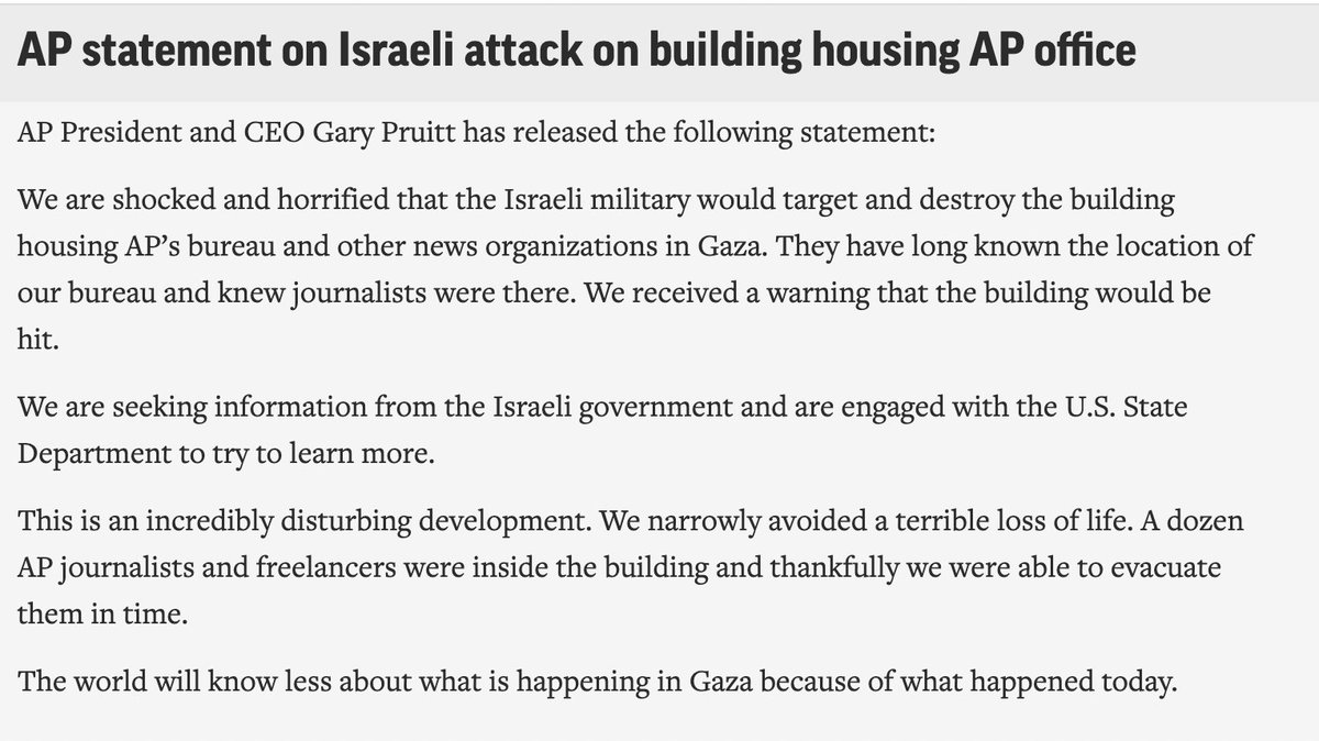 ggreenwald's tweet image. Statement of @AP: