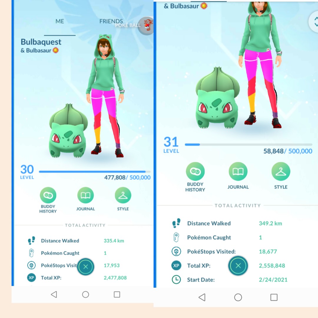BulbaQuest's tweet image. Awesome community Day. 733 Pokestops during the event 😍❤️💞💖 18.677 Pokestops and only 1 Pokemon caught 🥰🤩😍💞💖