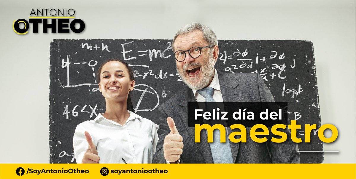 AntonioOtheo's tweet photo. Todo sueño en la vida comienza con un profesor que cree en nosotros, que nos empuja y nos anima a avanzar, a veces golpeándonos con una tablilla llamada verdad. 
¡Feliz día a todos los profesores de #Calimaya y el mundo! 
#Impulsa https://t.co/kWJaZg8XKt