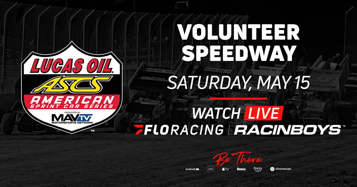 ASCSRacing's tweet photo. Can't make it to Volunteer Speedway? You don't have to miss a single lap with Racinboys on FloRacing. Action begins at 7:30PM (EDT). https://t.co/MGyIDQuCQF