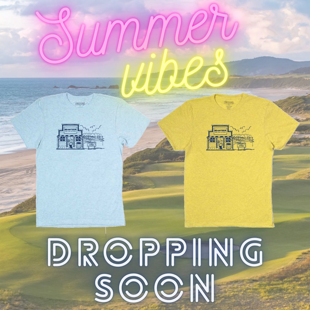 golfbeantees's tweet photo. We’re pumped to announce our collaboration with the innovators at RECOVER brands.

We think these comfy tees will have you well on your way to major summer vibes.

Dropping in two weeks

#GrowTheGame
#PlayItForeward
#RecoverNinja
#BeTheImpact
#sustainability
#golf
#philanthropy https://t.co/d6MYiWDnlx