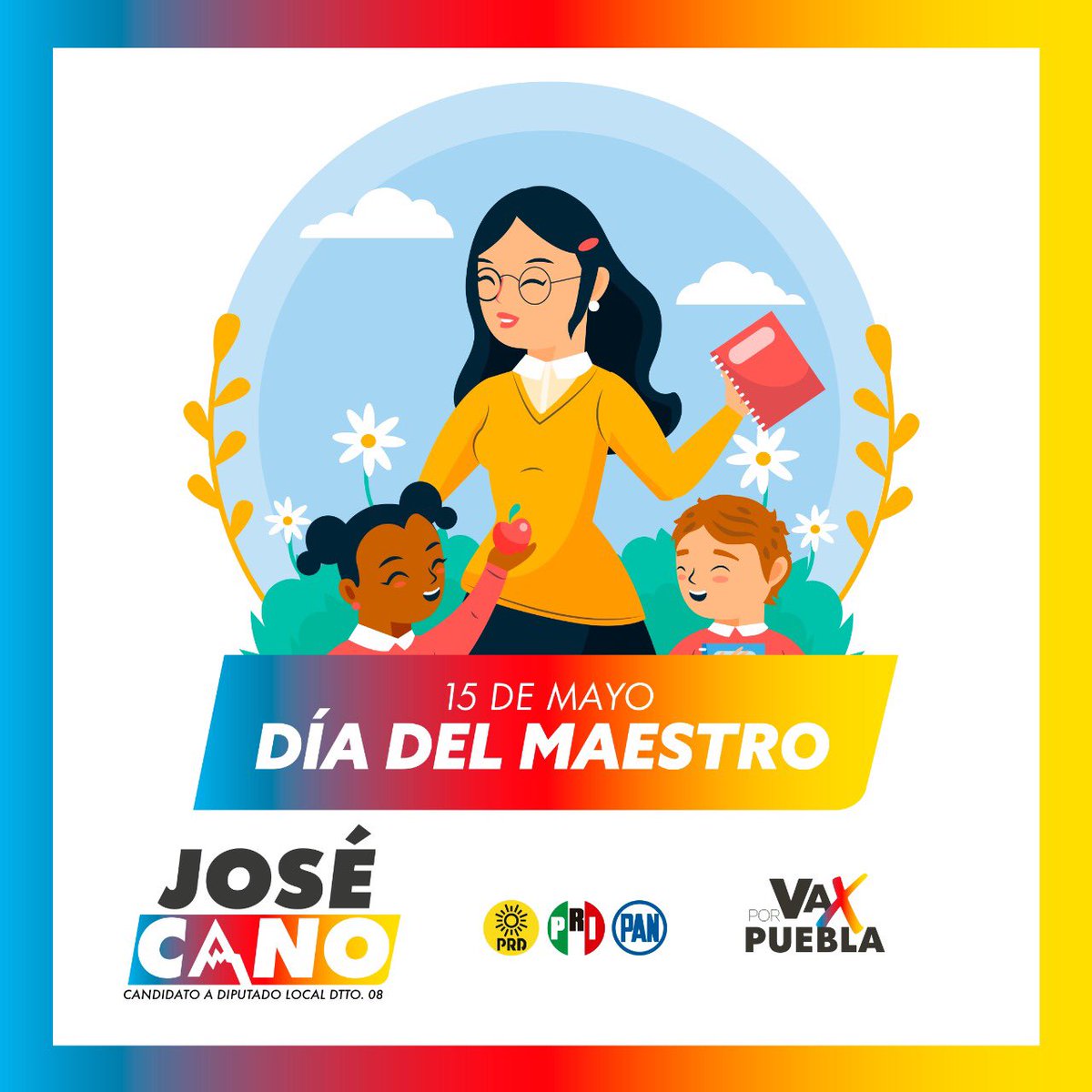 Jose_Cano_4's tweet photo. 📌15 de Mayo 
Les deseamos un feliz #DíaDelMaestro 

📚 Reconocemos la labor y vocación de cada uno de ustedes, en esta noble profesión, que al dar sus conocimientos y enseñanzas dejan huella y legada en la vida de cada persona. 👨🏻‍🏫👩🏻‍🏫 https://t.co/vVWxNJj1oq
