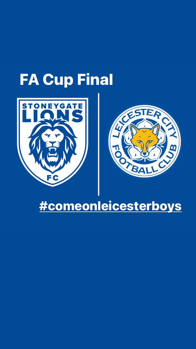 Stoneygate Lions FC (@wearestoneygate) on Twitter photo All at Stoneygate Lions wish <a href="/LCFC/">Leicester City</a> all the best in the FA Cup final. #facupfinal #comeonleicesterboys #foxesneverquit All at Stoneygate Lions wish <a href="/LCFC/">Leicester City</a> all the best in the FA Cup final. #facupfinal #comeonleicesterboys #foxesneverquit