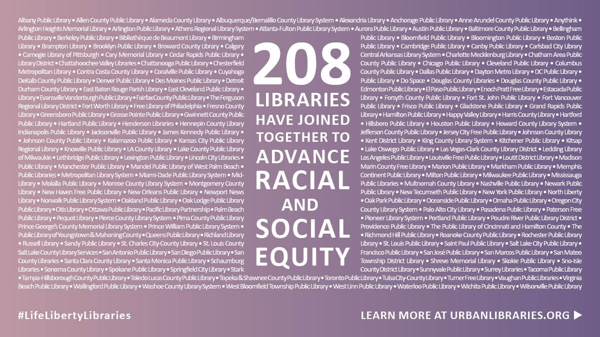 Daytonlibrary's tweet photo. We are proud to be one of 208 #PublicLibraries to sign the @UrbanLibCouncil Statement on Race and Social Equity. https://t.co/Sjkvoi2Pw3 #LifeLibertyLibraries https://t.co/NCDrhyionw