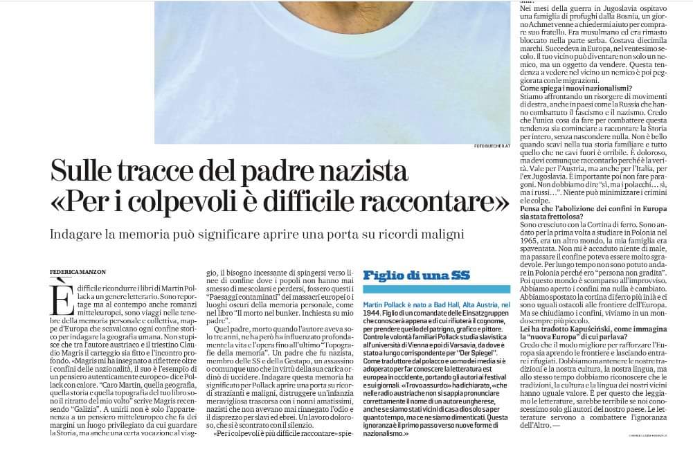 Qui intervisto #MartinPollack per <a href="/il_piccolo/">Il Piccolo</a>. Grazie a <a href="/KellerEditore/">Keller Editore</a>