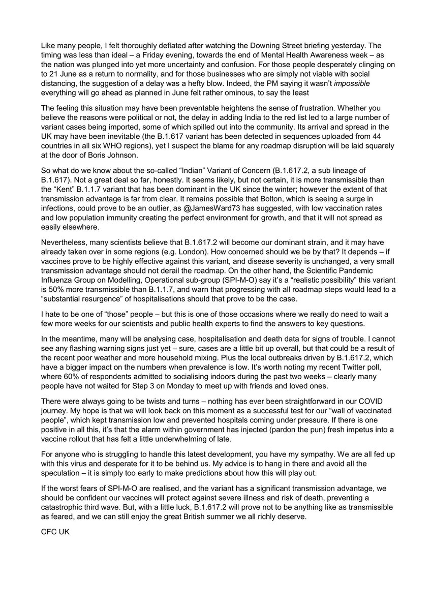 My thoughts on latest developments. A link to view a PDF is below.

I'm going to follow my own advice and take a short break from here until Monday, so please don't think I'm ignoring any questions if I don't respond!

Enjoy your weekend; take care all.

keepandshare.com/doc13/27144/cf…