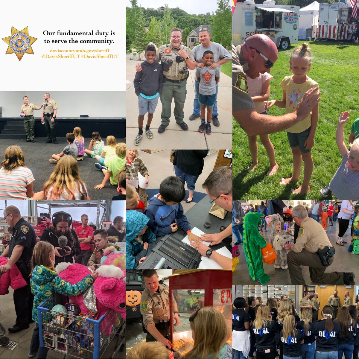 DavisSheriffUT's tweet photo. Our fundamental duty is to serve the community. We do that best in the community, with the people in the communities we serve. It is an honor to be actively engaged in improving the quality of life for everyone in Davis County.
#DavisSheriffUT #PoliceWeek2021 https://t.co/96MWl0bxkt