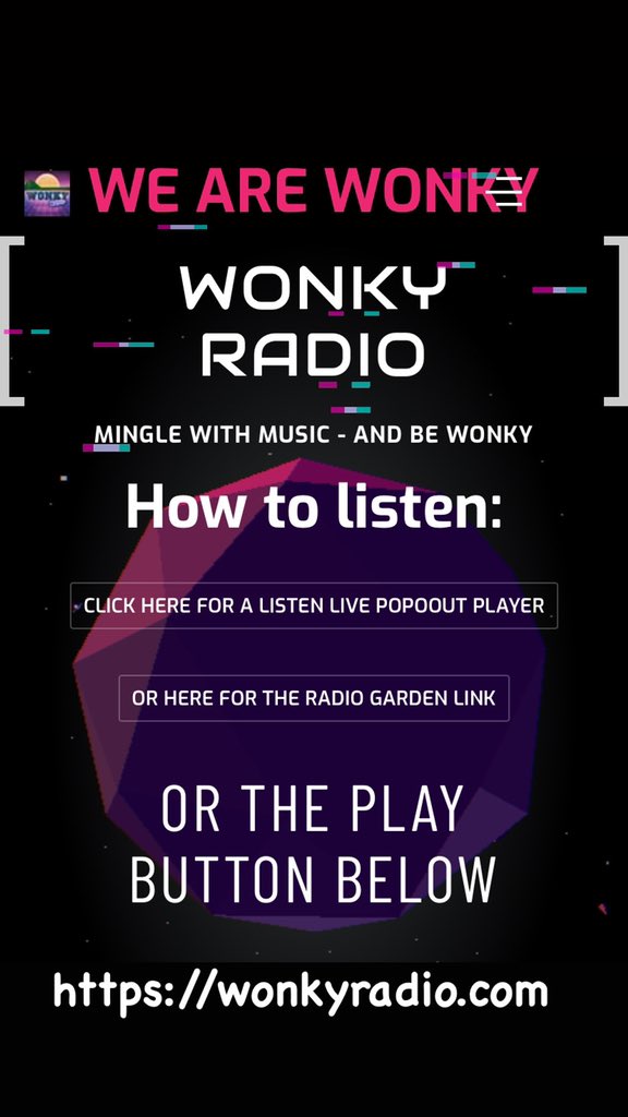 We are on Wonky Radio from 7pm tonight. Tune in! wonkyradio.com