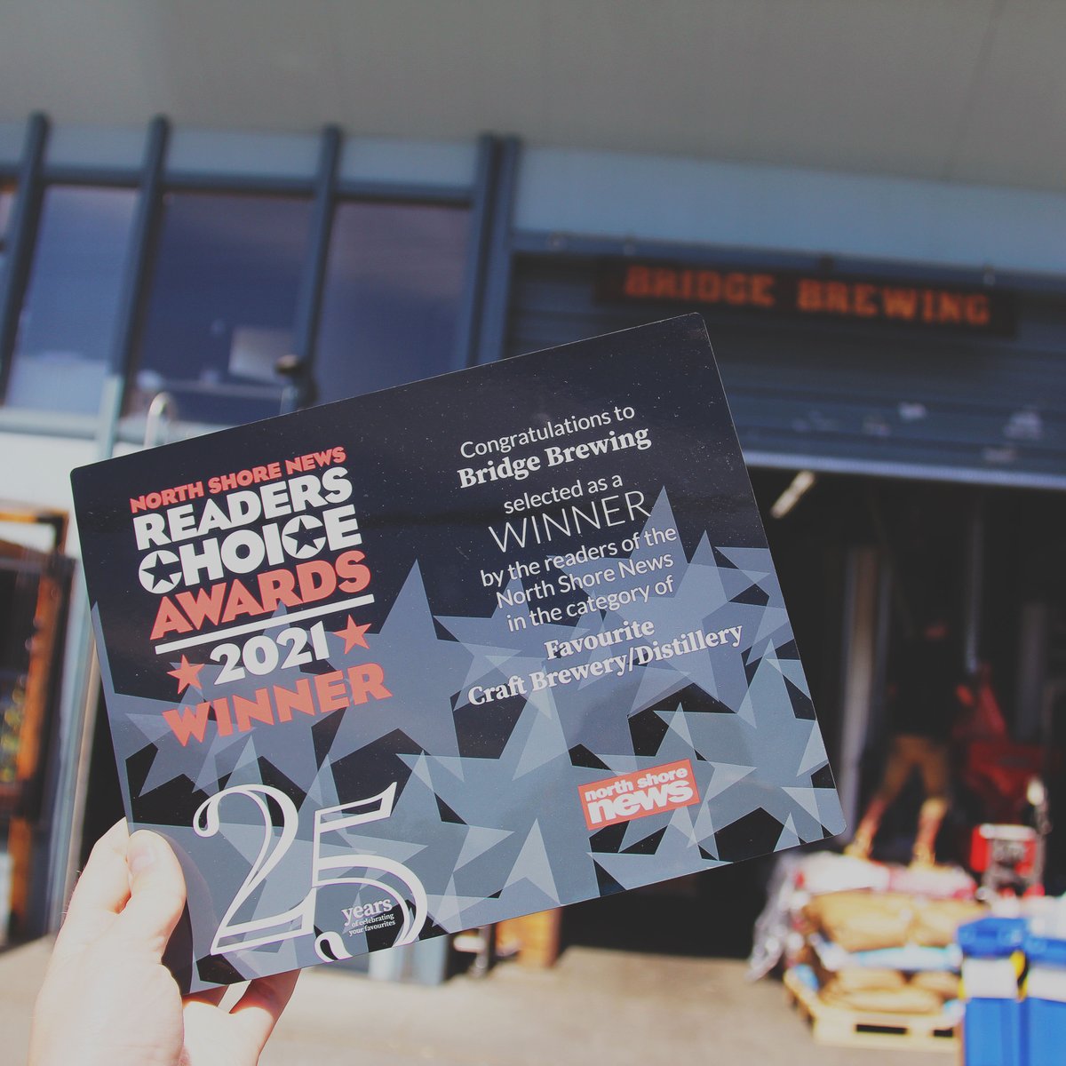 THANK YOU! 

We are so humbled to be the reader's choice favourite craft brewery on the North Shore! 

We're excited to bring you new beers, old beers, and down right delicious beers this year!