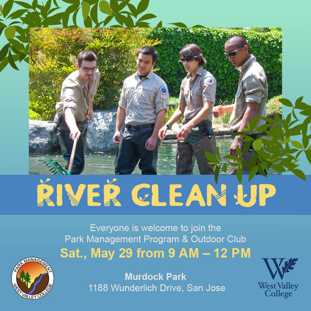 WestValleyCC's tweet photo. Join us on Saturday, May 29th from 9 AM - 12 PM for our Annual River Clean Up. All are welcome! ๐ฟ
Address: Murdock Park -- 1188 Wunderlich Drive, San Jose CA
#LifeAtWVC #ParkManagement #OutdoorClub #RiverCleanUp https://t.co/6AEpbkphYh