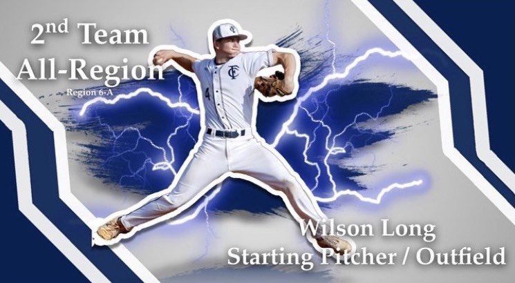Wilson Long, Junior at Fellowship Christian School and at 2016 SSYS grad playing in the 1A State final 4 today.  Congrats for making 2nd Team All Region for starting pitcher/Outfield!