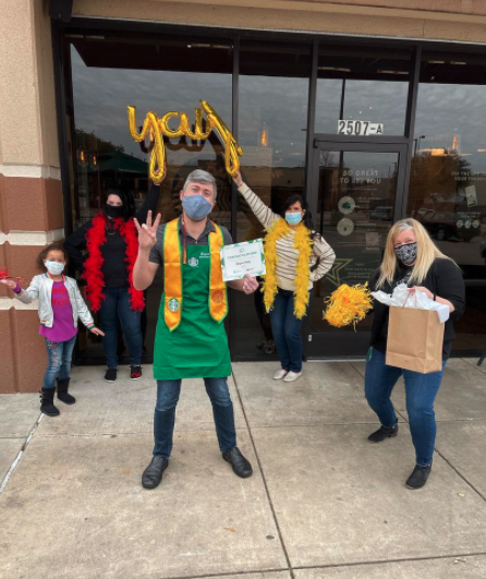 asuonline's tweet photo. Hey SCAP partners, how does your store celebrate your graduation? We see balloons, grad boxes, flowers and treats on our news feed every graduation.
#tobeapartner #tobeascholar #tobeastudent #ASUgrad #tobeincollege #starbucks @Starbucks @StarbucksNews https://t.co/4qwC2CEfwf