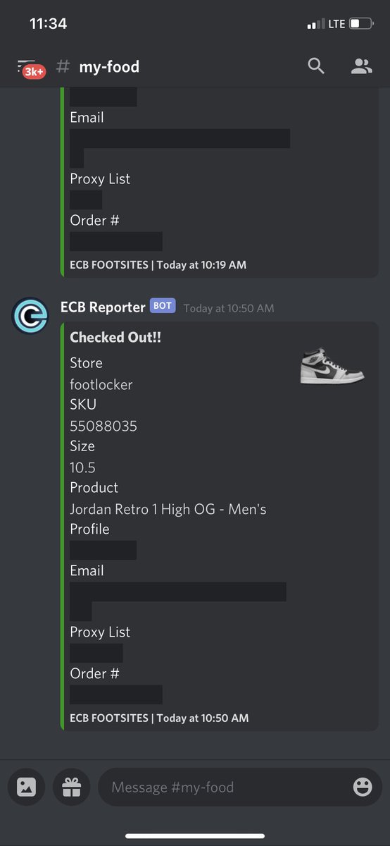 My deadly combo of @EasyCopBots with @LiveProxies and @AquaProxiesIO has come through again! 💪🏾 S/O the fam @PlutoAlerts/@AioPluto