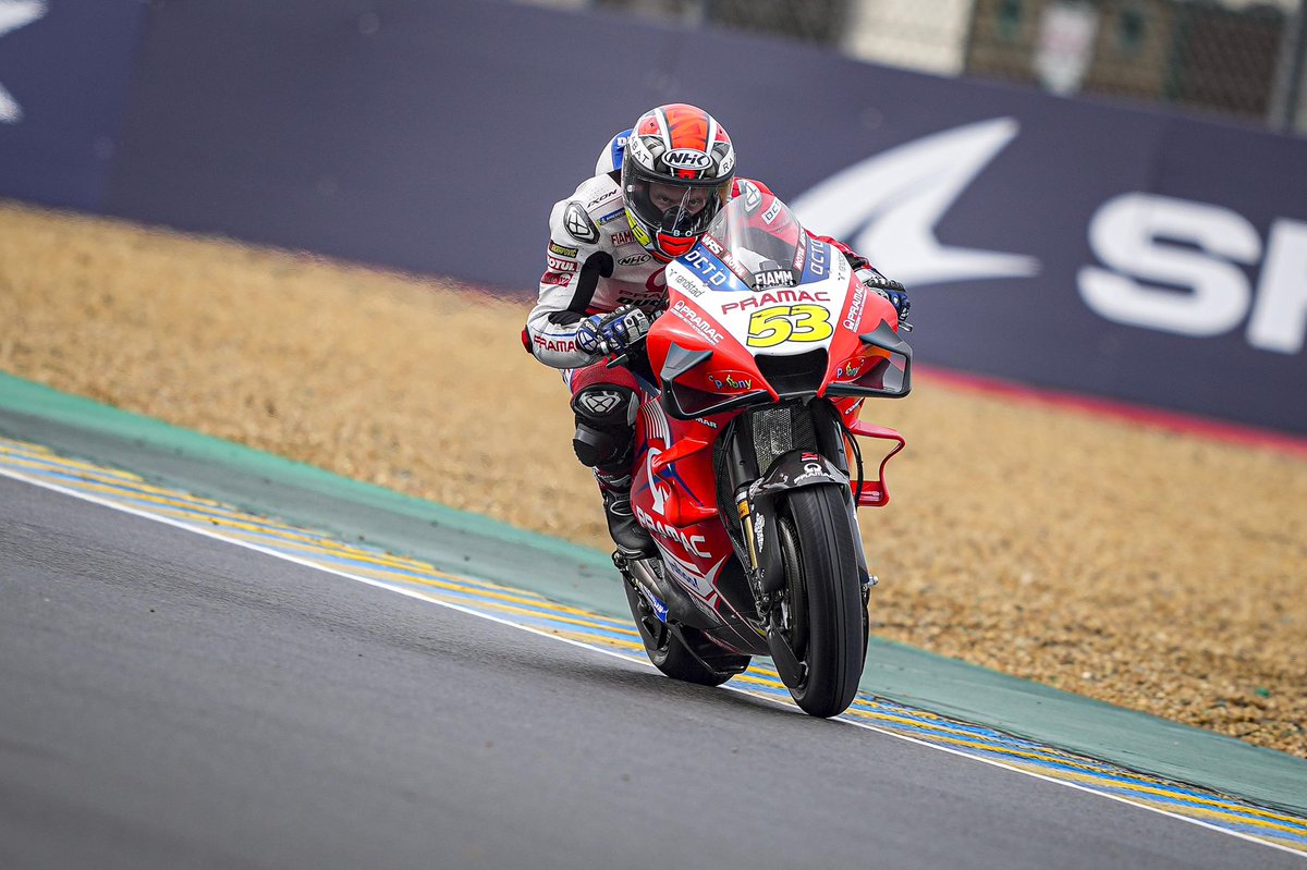 TitoRabat's tweet photo. 👌🏼 Good saturday although a crash when improving my lap time! #FrenchGP

@pramacracing @ducaticorse  @IxonCom @Hublot @joyeriarabat @MotoGP #NHKhelmets #FormaBoots https://t.co/JKQrd90wCw