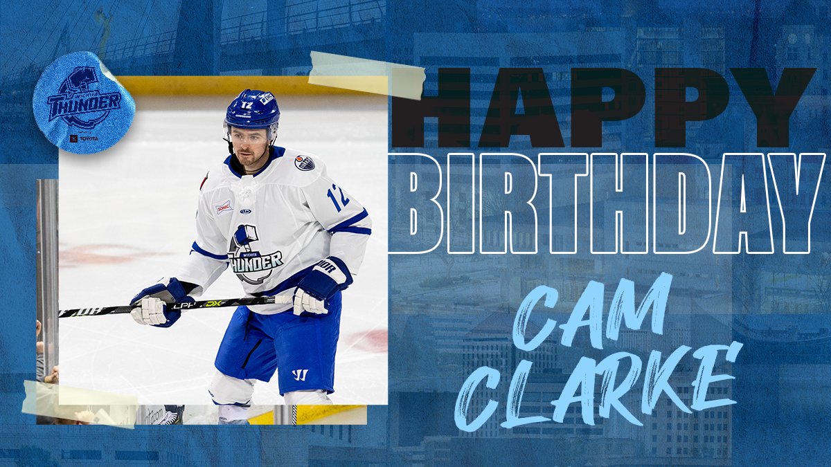 Wichita_Thunder's tweet photo. Happy birthday to Thunder defenseman Cam Clarke! 🎂 https://t.co/FOSTCgDDvP