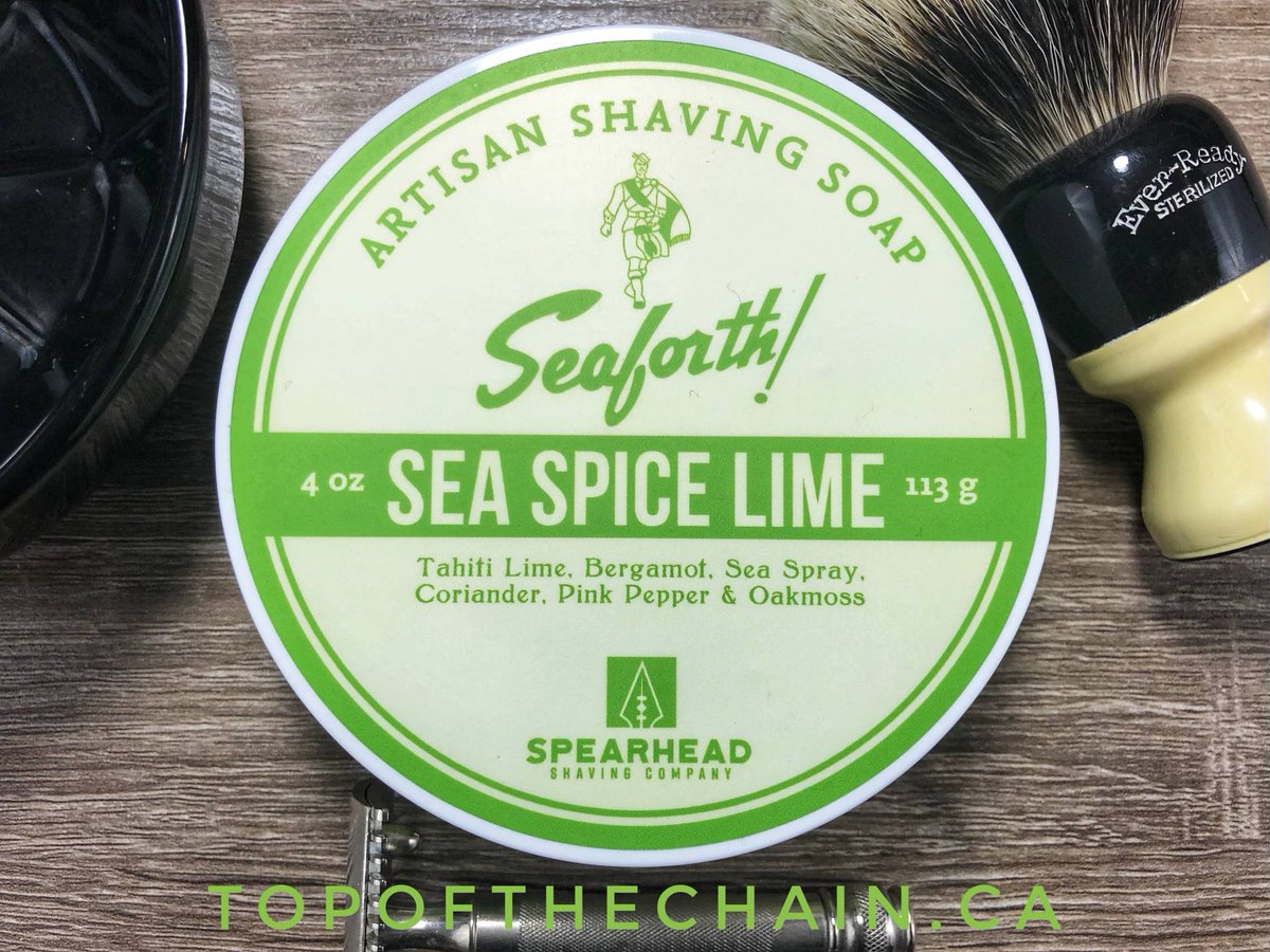 TopOfTheChain2's tweet photo. Spearhead Shaving - Seaforth! Sea Spice Lime available now. Shave soap and splash  https://t.co/ygDw7u1qrw

#topofthechain #grooming https://t.co/qoYtMD1pGp
