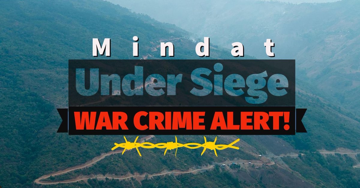 Khing_H_Aye's tweet photo. #WhatsHappeningInMyanmar WAR CRIMEALERT: MindatTown is now under siege and is bracing for an all-out assault by the juntaTerrorists troops from air and by land.@UN_HRC @UN_Spokesperson @ICJ_Asia @CIJ_ICJ @KenRoth @clarissaward 
#HelpMindat
#NoFlyZoneInMyanmar
#HumansAreNotShield https://t.co/Lv2sGpT1UF