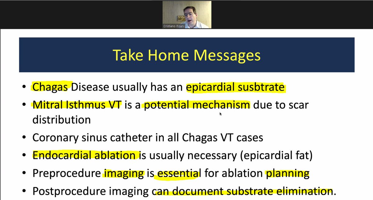 George Waits (@georgetweet4) on Twitter photo Dr. Pisani's insights on VT ablation of Chagas disease.
<a href="/aalahmadmd/">Amin Al-Ahmad, MD</a>
<a href="/JavierSanchezMD/">Javier Sanchez MD</a>
@scfuentesr
<a href="/Scanav1Mauricio/">Mauricio Scanavacca</a>
<a href="/crpisani/">Cristiano Pisani</a>
<a href="/KTamirisaMD/">Kamala Tamirisa MD</a>
<a href="/carlosrochitte/">rochitte</a>
@MiguelVldrbno
#EPeeps
#TCACCEP Dr. Pisani's insights on VT ablation of Chagas disease.
<a href="/aalahmadmd/">Amin Al-Ahmad, MD</a>
<a href="/JavierSanchezMD/">Javier Sanchez MD</a>
@scfuentesr
<a href="/Scanav1Mauricio/">Mauricio Scanavacca</a>
<a href="/crpisani/">Cristiano Pisani</a>
<a href="/KTamirisaMD/">Kamala Tamirisa MD</a>
<a href="/carlosrochitte/">rochitte</a>
@MiguelVldrbno
#EPeeps
#TCACCEP