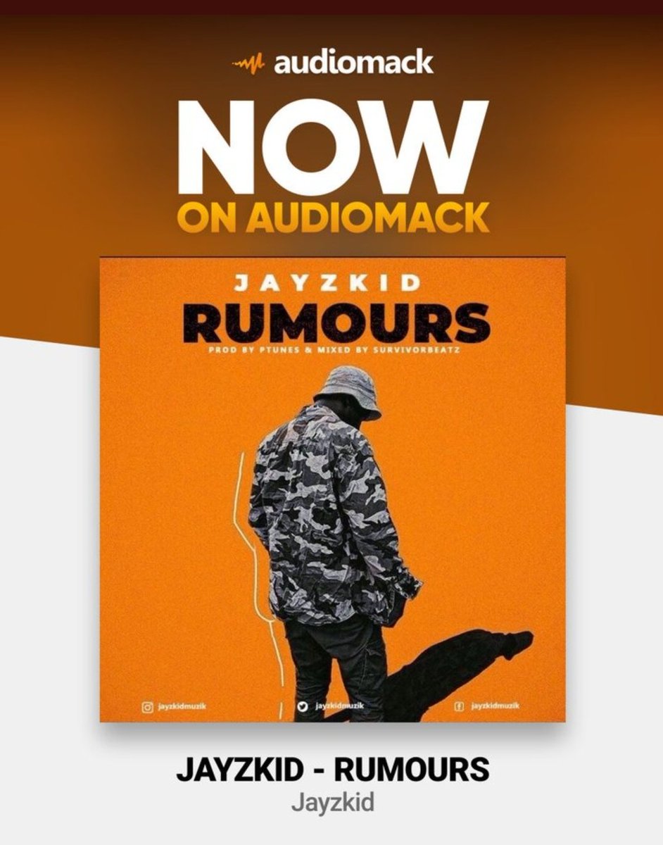 giftyy_x's tweet photo. TRENDING ON AUDIOMACK 🚨🚨🚨🚨🚨🚨🚨🚨🚨
Jayzkid - Rumours ( OUTNOW) on Audiomack
Click link to download
https://t.co/UPFcgv3C7i
#Jayzkid #JayzkidRumours #jayzkidmuzik #Rumours https://t.co/HF3lIlH08g https://t.co/X5xU0opfOl