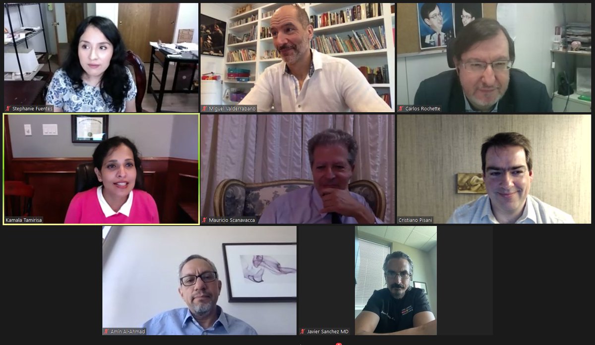 George Waits (@georgetweet4) on Twitter photo Insightful webinar on VT Ablation of Chagas Disease! Thanks to all the discussants!
<a href="/aalahmadmd/">Amin Al-Ahmad, MD</a> <a href="/JavierSanchezMD/">Javier Sanchez MD</a>
@scfuentesr <a href="/Scanav1Mauricio/">Mauricio Scanavacca</a>
<a href="/crpisani/">Cristiano Pisani</a> <a href="/KTamirisaMD/">Kamala Tamirisa MD</a> <a href="/carlosrochitte/">rochitte</a>
@MiguelVldrbno #EPeeps #TCACCEP Insightful webinar on VT Ablation of Chagas Disease! Thanks to all the discussants!
<a href="/aalahmadmd/">Amin Al-Ahmad, MD</a> <a href="/JavierSanchezMD/">Javier Sanchez MD</a>
@scfuentesr <a href="/Scanav1Mauricio/">Mauricio Scanavacca</a>
<a href="/crpisani/">Cristiano Pisani</a> <a href="/KTamirisaMD/">Kamala Tamirisa MD</a> <a href="/carlosrochitte/">rochitte</a>
@MiguelVldrbno #EPeeps #TCACCEP