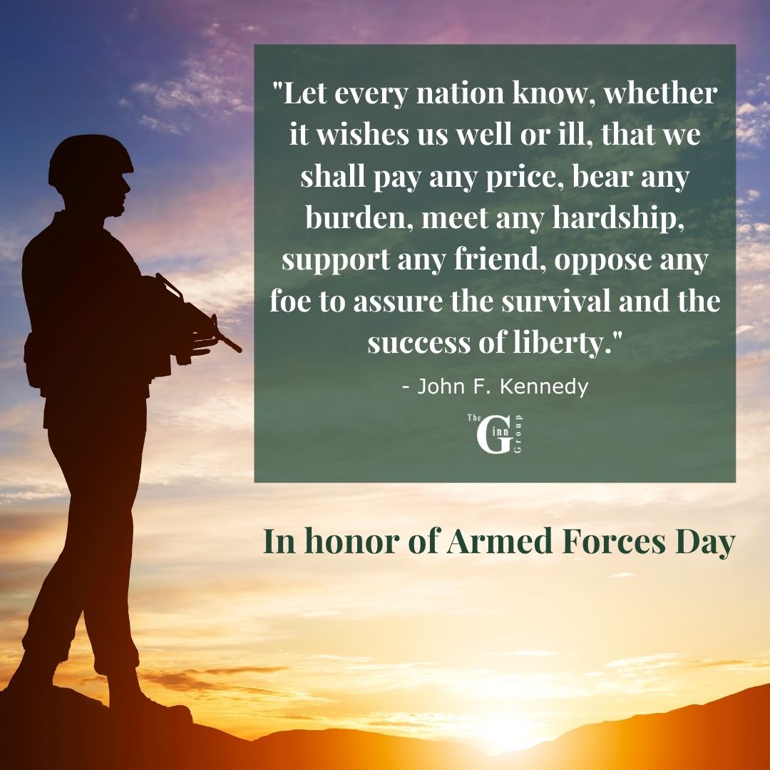 We stand proudly as a veteran owned business today in honor of Armed Forces Day. Remember to thank a veteran. 💙

theginngroup.com

#TheGinnGroup #ArmedForcesDay #ArmedForces #VeteranOwned #VeteranOwnedSmallBusiness #SmallBusiness #ServiceDisabled