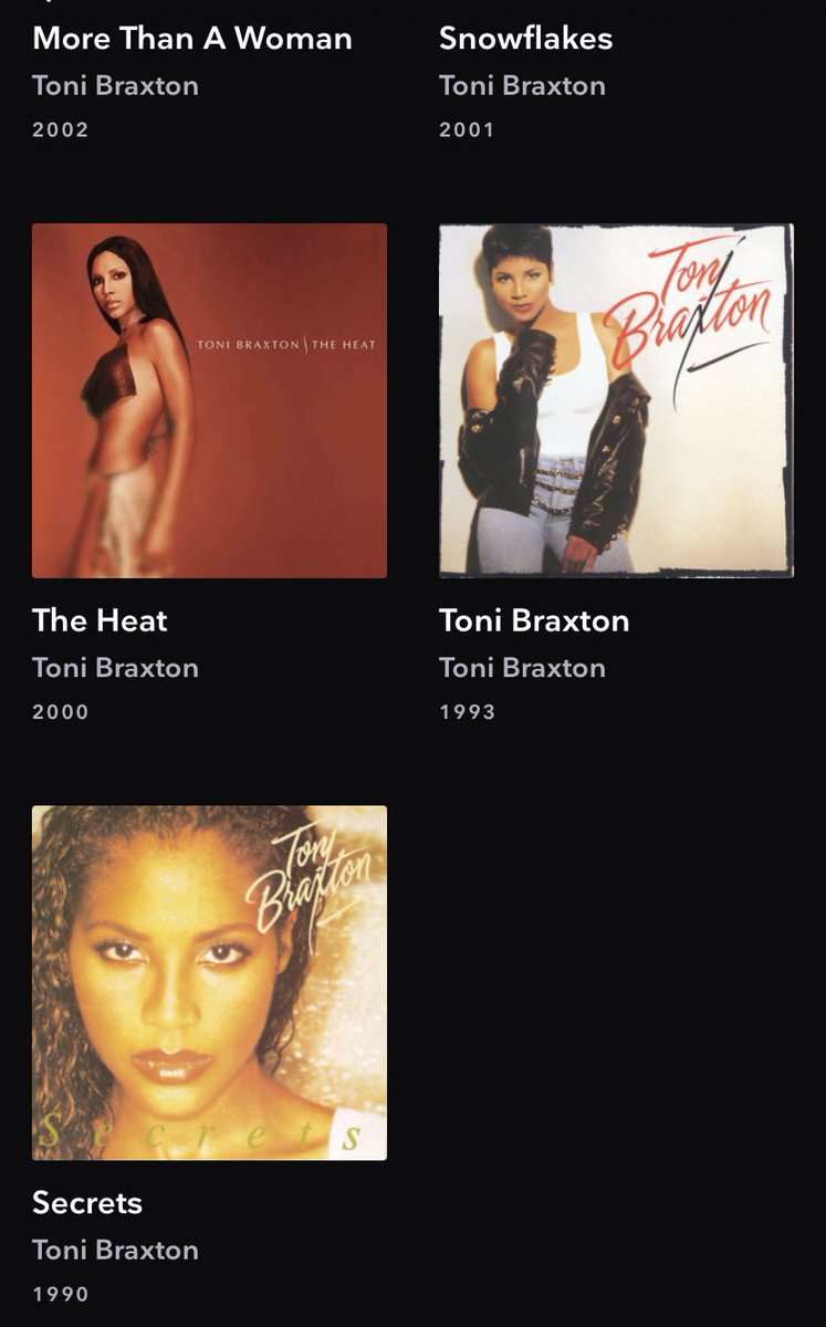 Mrs_Elmo's tweet photo. ⁦@TIDAL⁩ I think her self titled was before Secrets. ⁦@tonibraxton⁩ https://t.co/5IHoHhaQaC