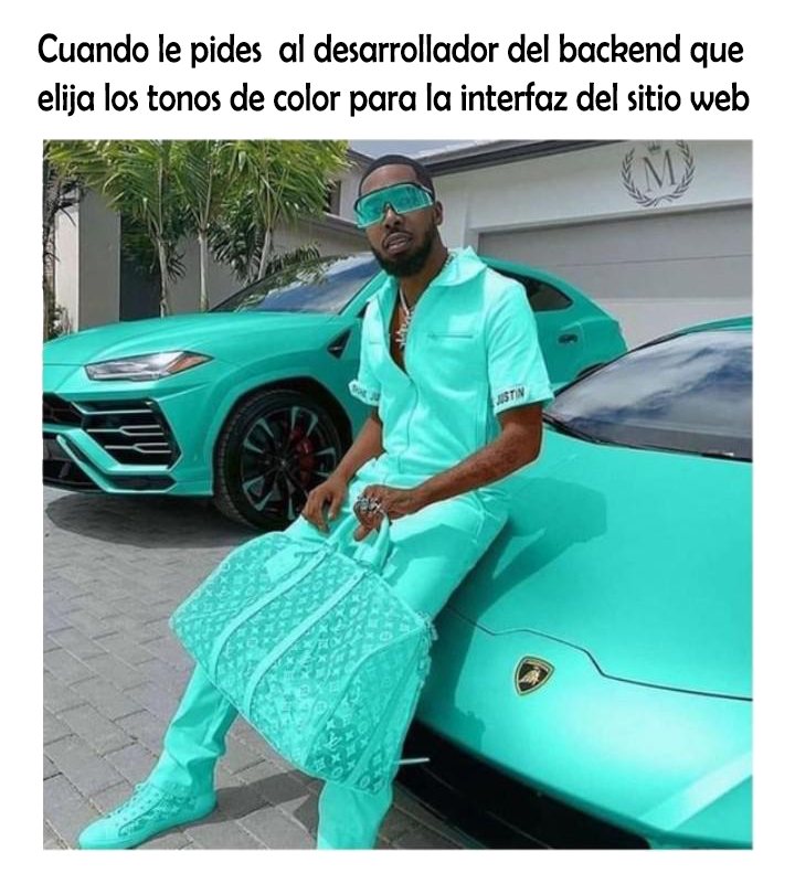 JuliaZara6's tweet photo. Cuando le pides  al desarrollador del #backend que 
elija los tonos de color para la interfaz del sitio web

#desarrolloweb #configuroweb #dev #PHP https://t.co/raQuc9JoZU by configuroweb