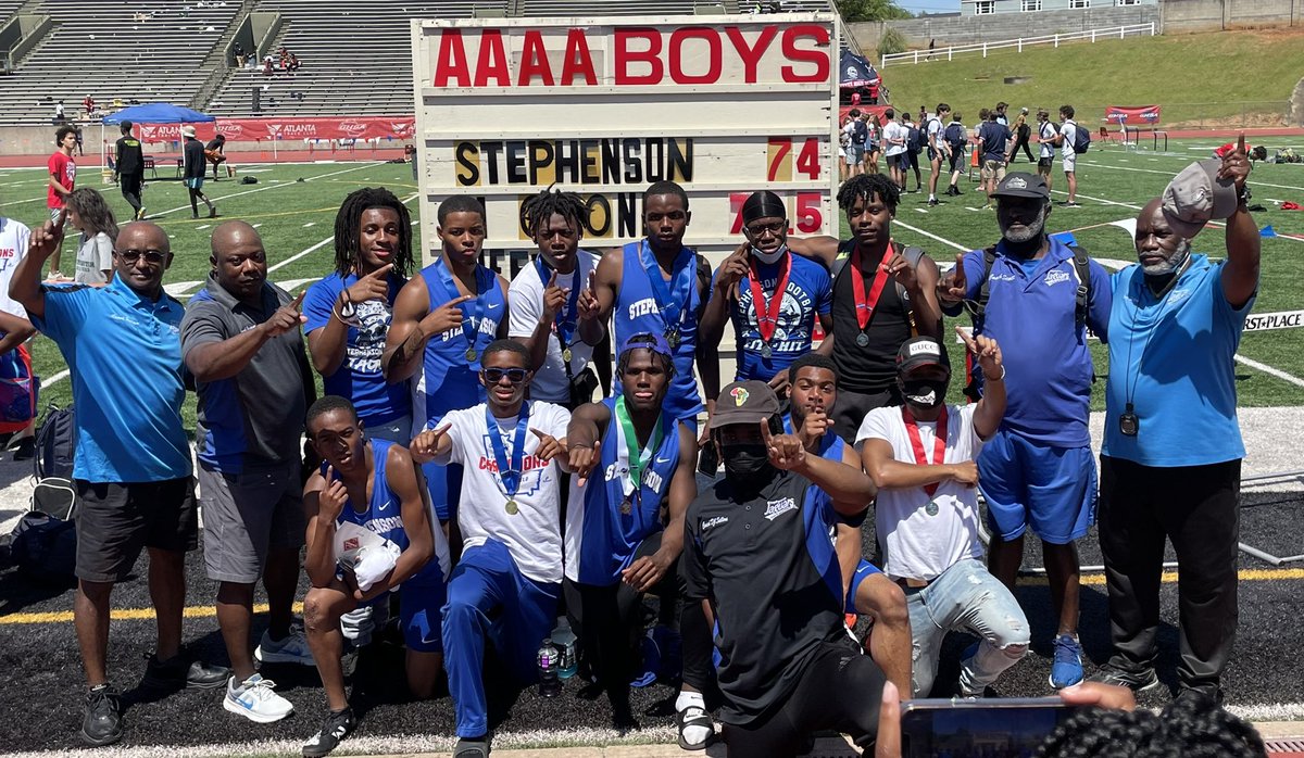 JayChampNews's tweet photo. Stephenson boys are the 4A track and field state champions. The Jaguars clinched the title with a first place finish in the 4x400 relay. https://t.co/QJcXxvOade