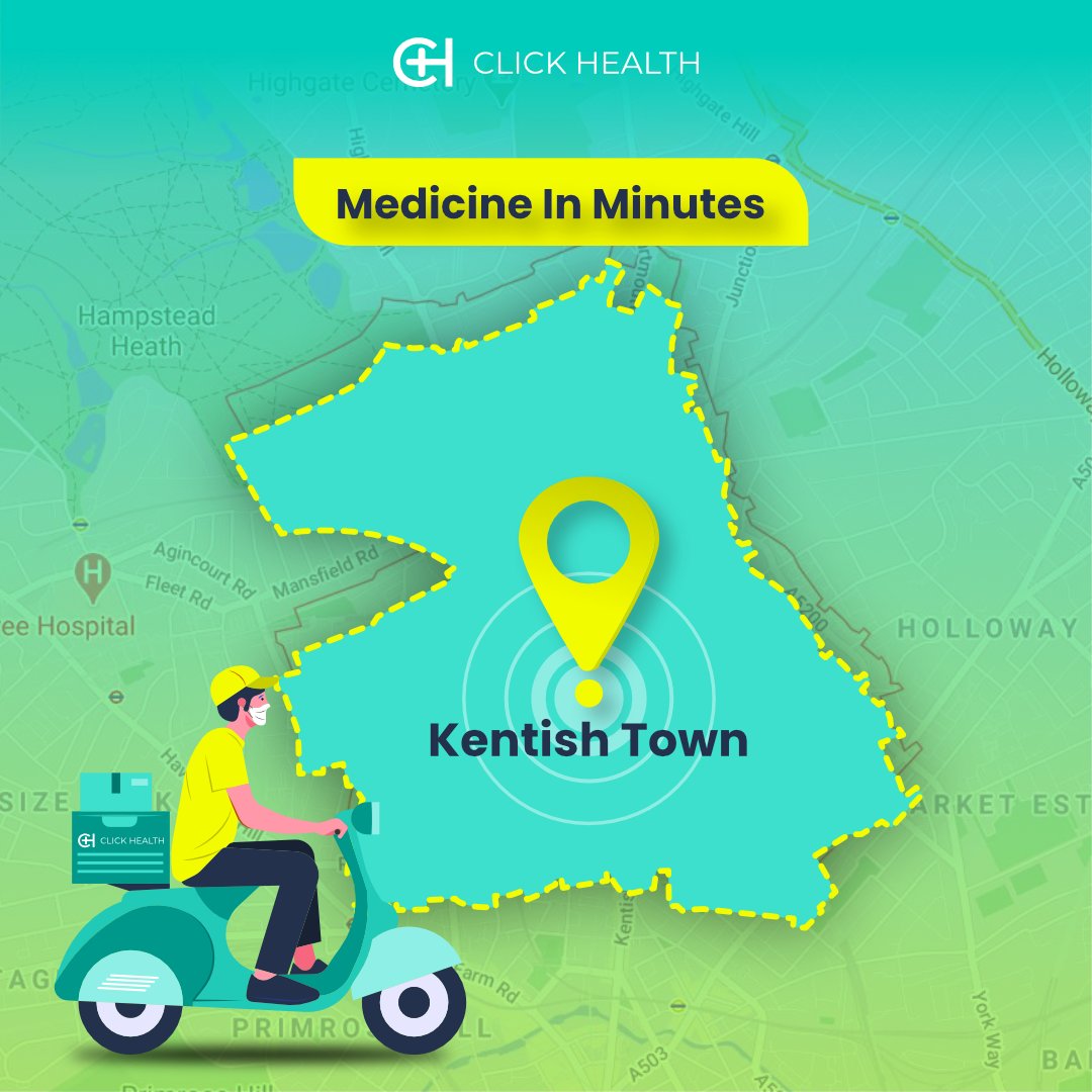 #KentishTown We deliver medicines within 2 hours!

#clickhealth #clickdoctor #onlinepharmacy #onlinedoctor #24hourpharmacy #KentishTown #Medicineinminutes